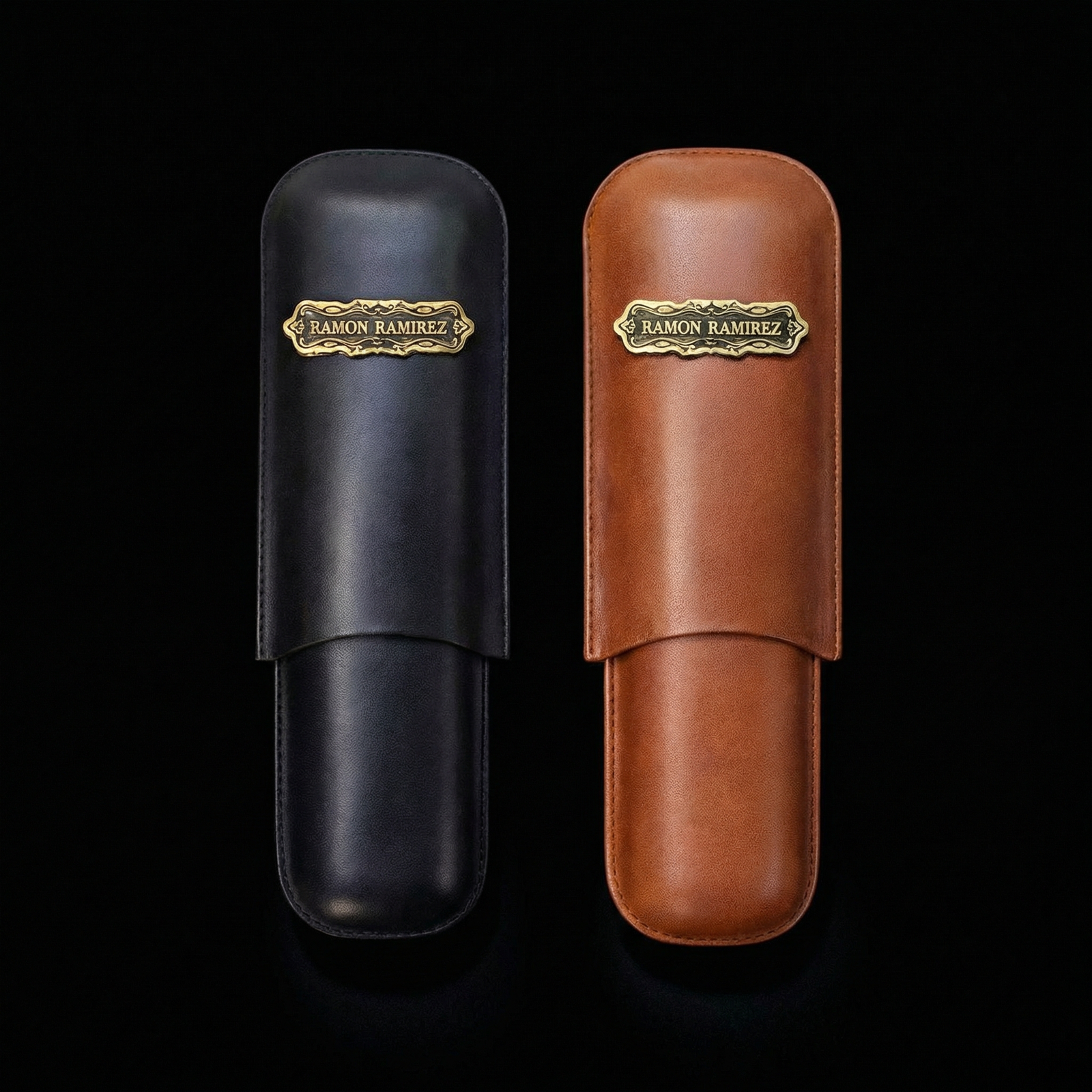 PORTA PURO de cuero RR X2